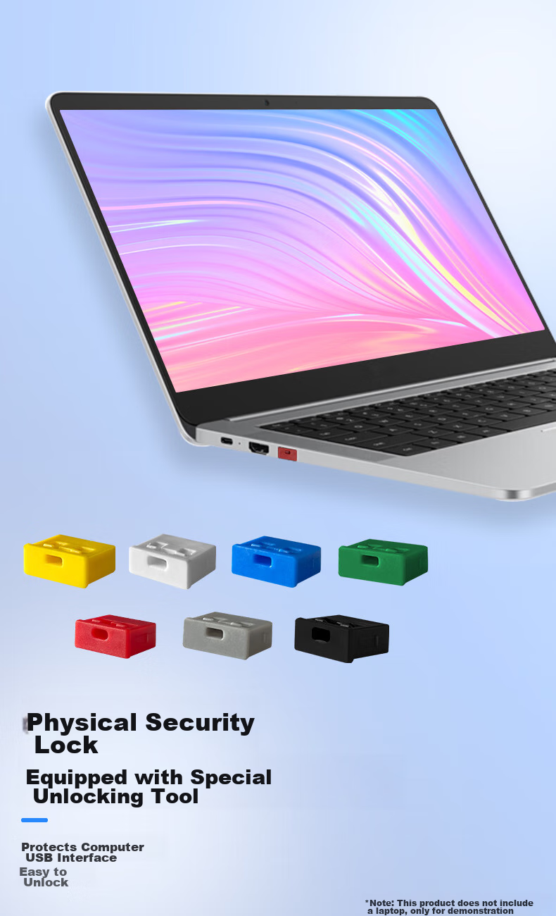 USB-блокиратор Suoli, заглушка для USB-порта, физическая защита от кражи данных, пылезащитная, черная, 100 шт. + 4 инструмента