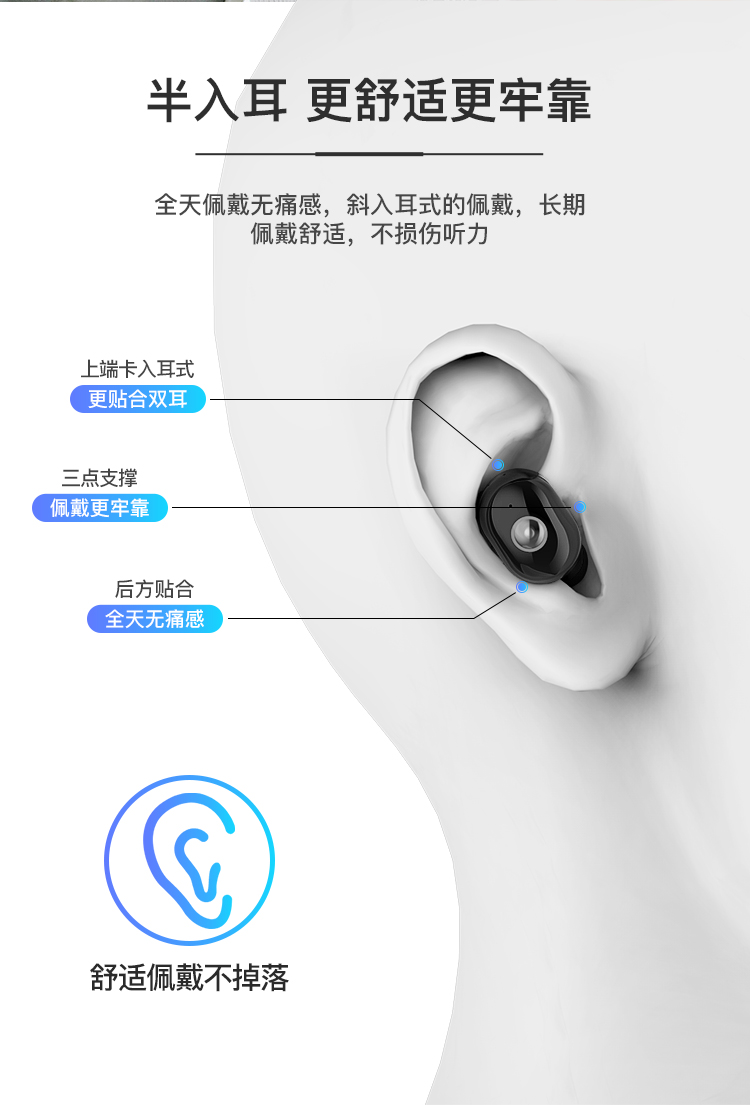 雅兰仕(earise)m2t/t05 运动蓝牙耳机可通话5.