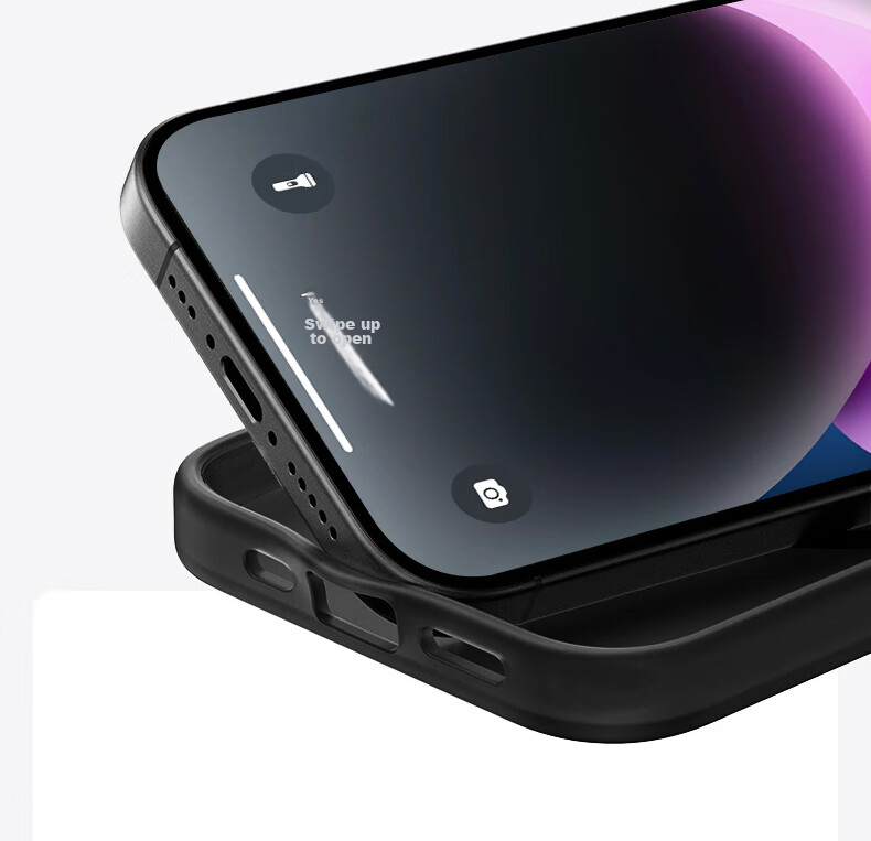 Противоударный чехол KEKLLE для iPhone 14 Plus, силиконовый, матовый, черный