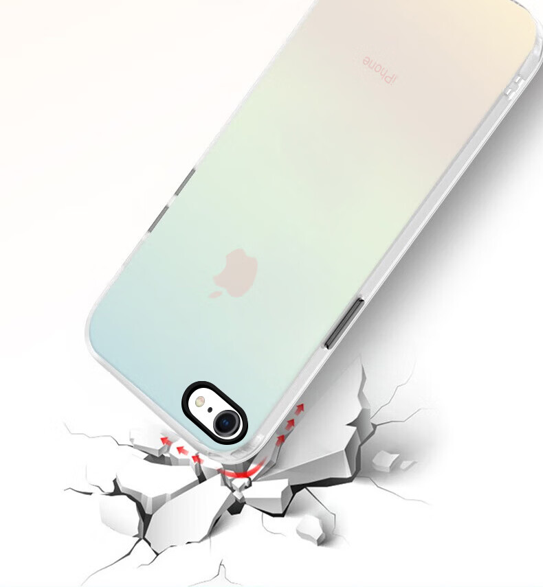 Противоударный чехол Baozou для iPhone 8 Plus/7 Plus, силиконовый, лазерный градиент, матовый, серый
