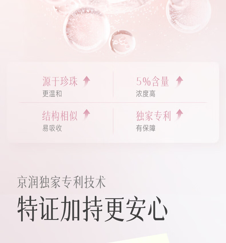 京润珍珠（gNPearl）氨基酸细致面膜25g*5片深层补水 保湿提亮肤色 调衡水油面膜男女