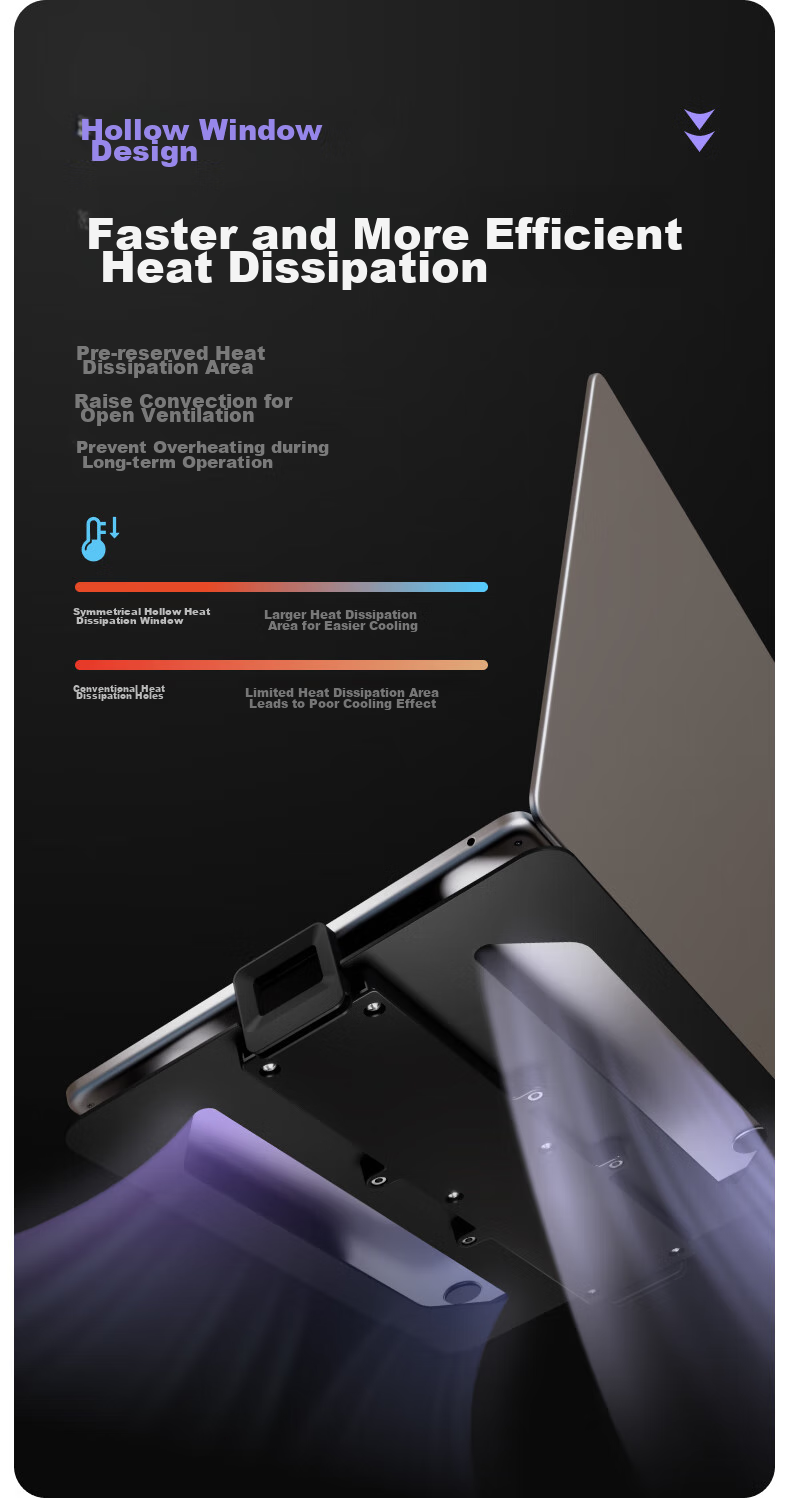 Подставка для ноутбука Brateck E350 (второе поколение) Obsidian Black + APE40 Crystal Black, настольная, для монитора, алюминий, пластик, металл