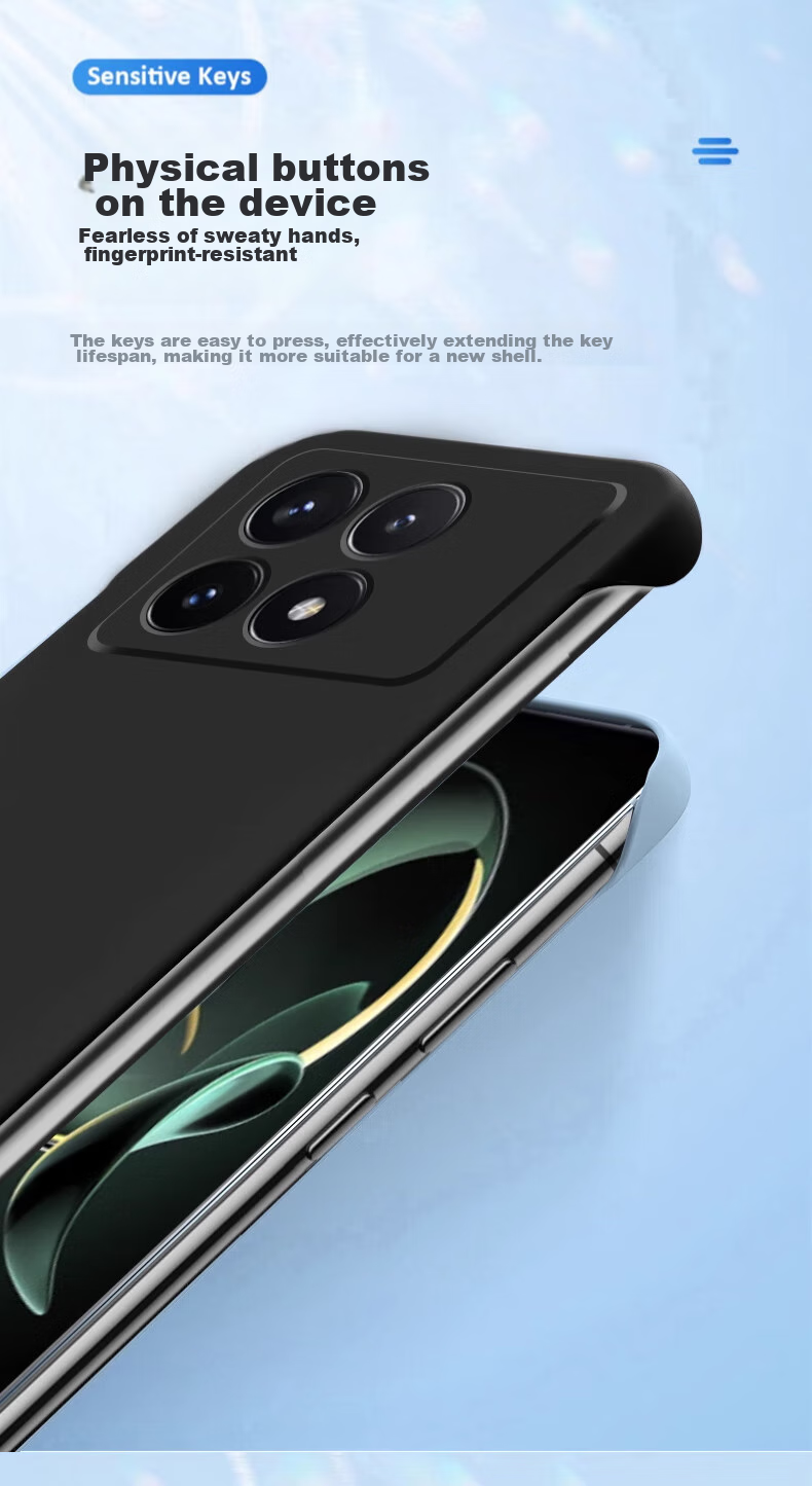 POZZO Чехол для Redmi K70/K70 Pro, безрамочный матовый ультратонкий ударопрочный чехол с защитой от перегрева для мужчин и женщин, популярный цвет "Ночное небо" черный