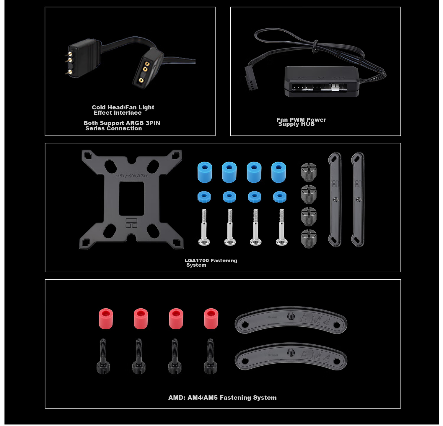 Система охлаждения Thermalright Frozen Edge 240 BLACK, жидкостный охладитель CPU, металлическая пластина, FE240 BLACK
