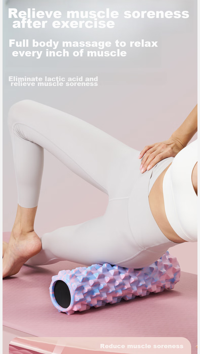 Массажный ролик Yottoy Solid Foam Roller для фитнеса, йоги и массажа, 45 см, EVA