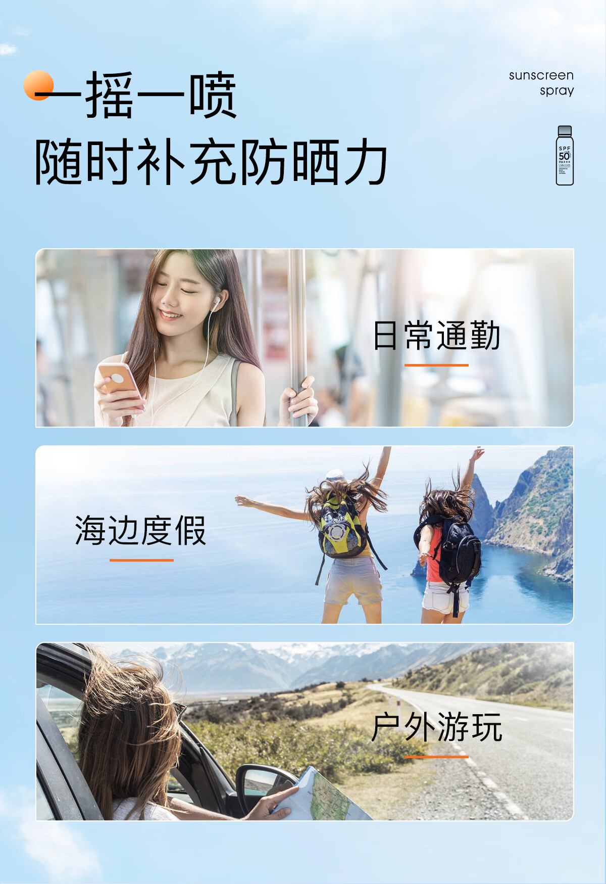 高姿（COGI） 高姿防晒霜女男学生户外军训美白防晒喷雾防水防汗紫外线隔离 【两只装】多维光护防晒霜50g