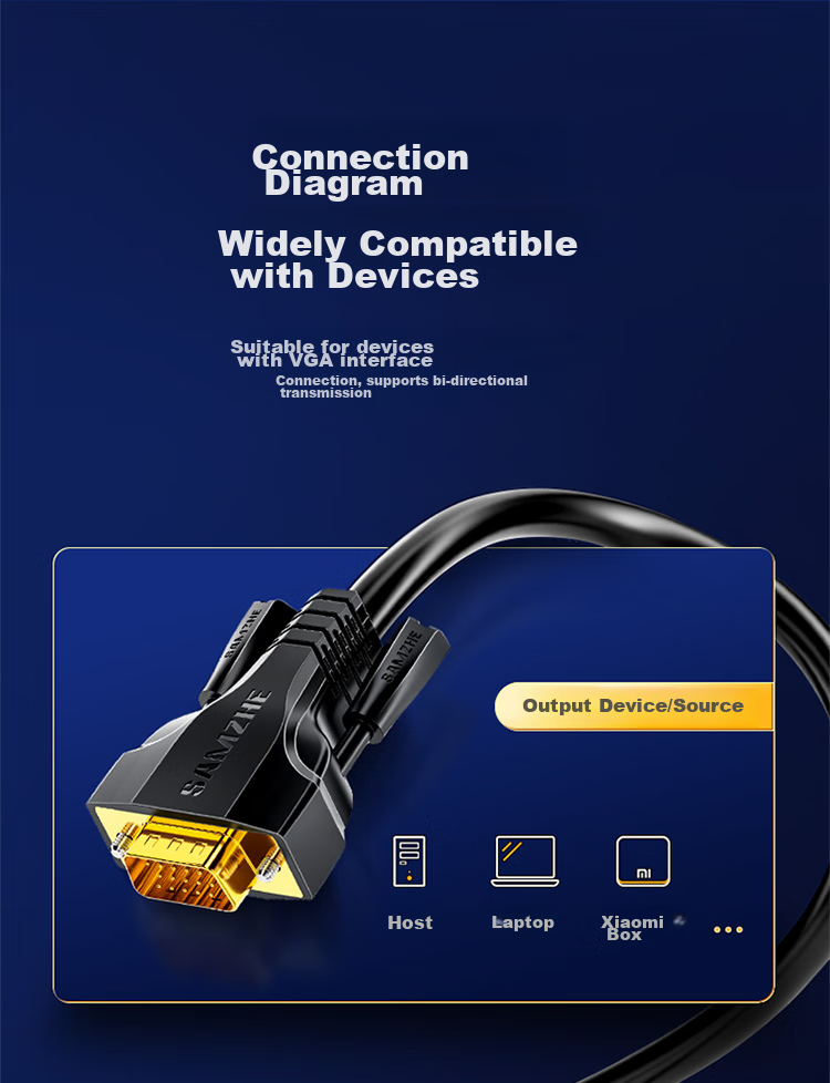 Кабель VGA SAMZHE VM-9015