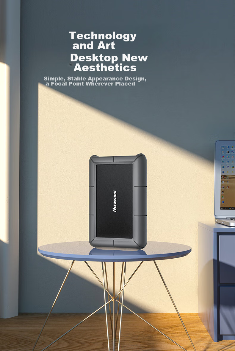 Портативный жесткий диск Newsmy Xingji Series, 3.5 дюйма, настольное хранилище, Type-C USB 3.1, 4 ТБ, черный