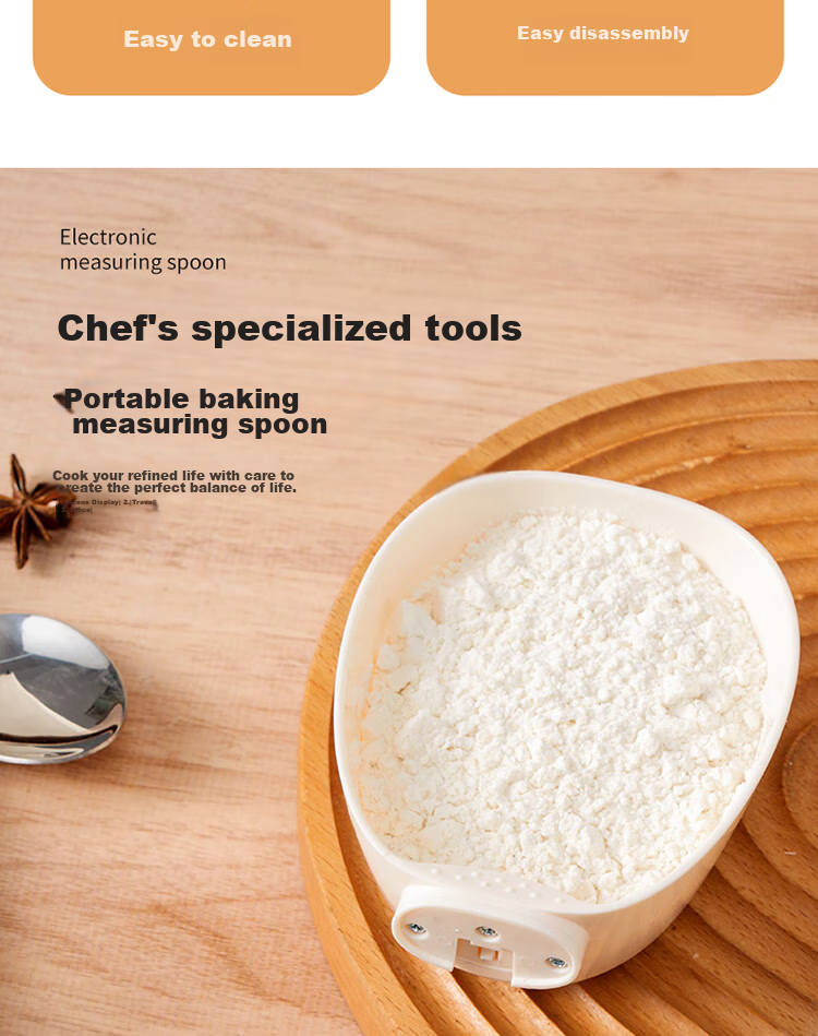 Кухонные весы BJ Electronic Measuring Spoon Scale, электронные, для выпечки, мерная ложка для детского питания, 1 г, нержавеющая сталь, Китай