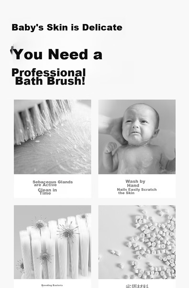 Детская щетка-массажер для купания babycare, голубая