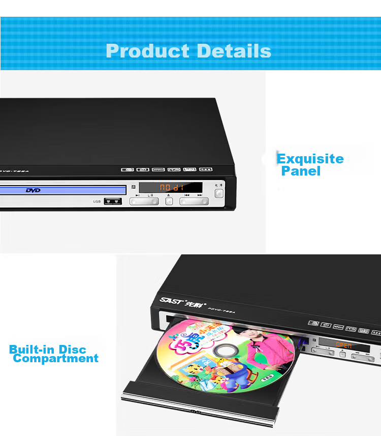 DVD-плеер SAST PDVD-788A, CD, VCD, MP3, AVI, USB