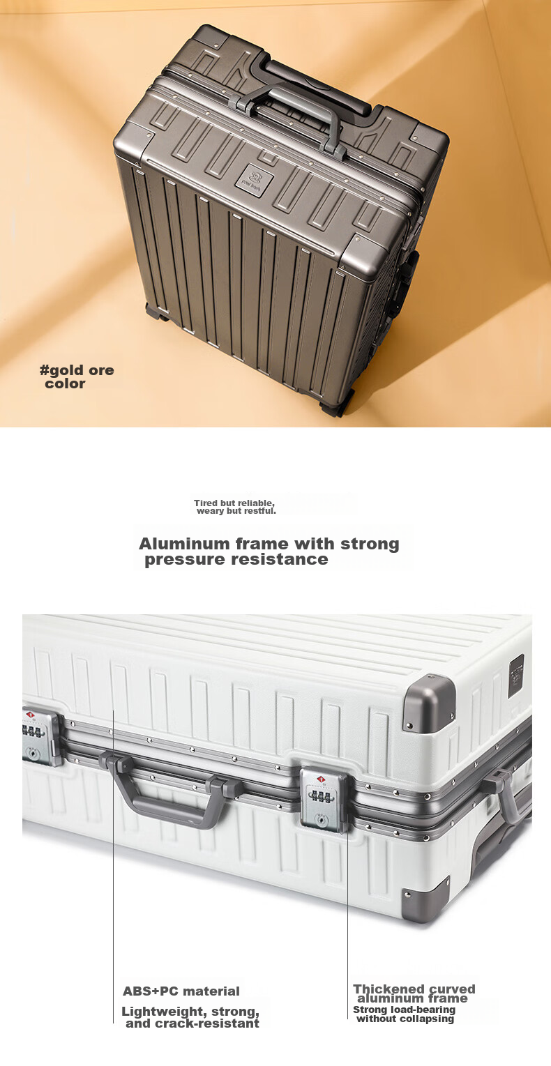Чемодан Paul Frank Aluminum Frame Luggage, 20-дюймовый, ручная кладь, алюминиевая рама, телескопическая ручка, код-замок, унисекс, кремовый