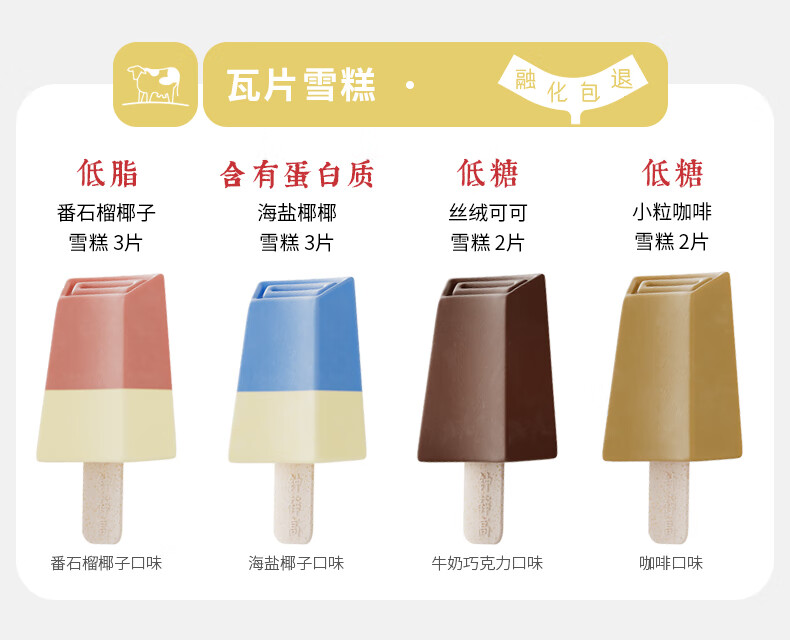 钟薛高 冰淇淋少年系列 新口味组合装 低脂雪糕 冰糕低糖含蛋白质 冰激凌 生鲜冷饮 10片装