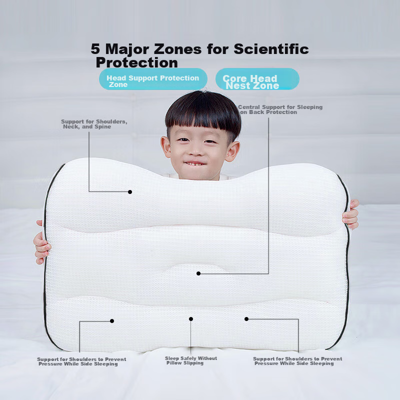 Детская подушка Kang Bei Bang для поддержки шеи, для детей 6-12 лет, подушка для роста младенцев, всесезонная студенческая подушка