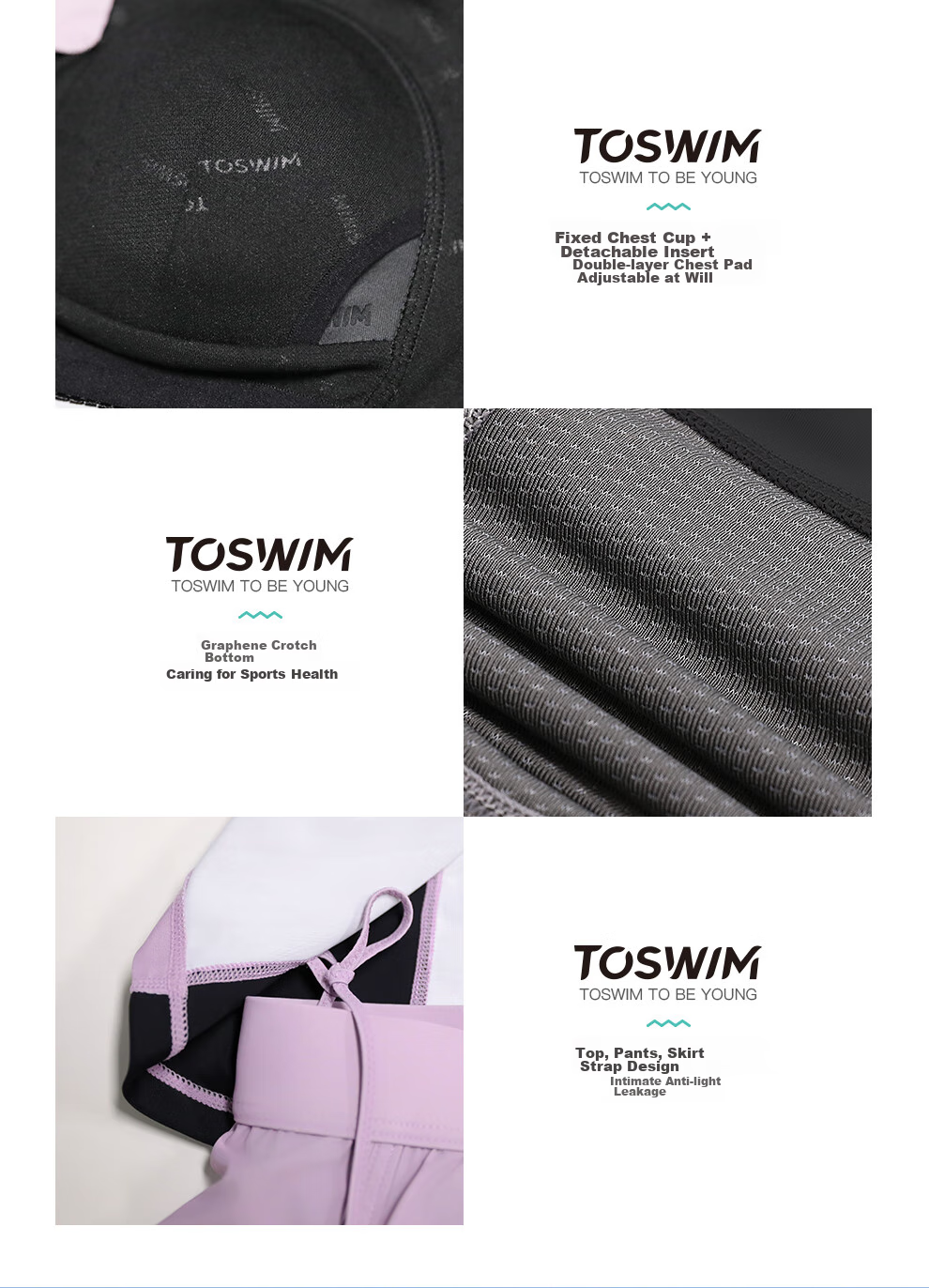 Купальник TOSWIM для женщин, раздельный, с длинными рукавами, защитой от солнца, размер M, Misty Pink