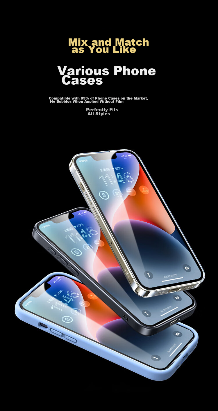 Защитное стекло для iPhone 13 Pro Max/14 Plus