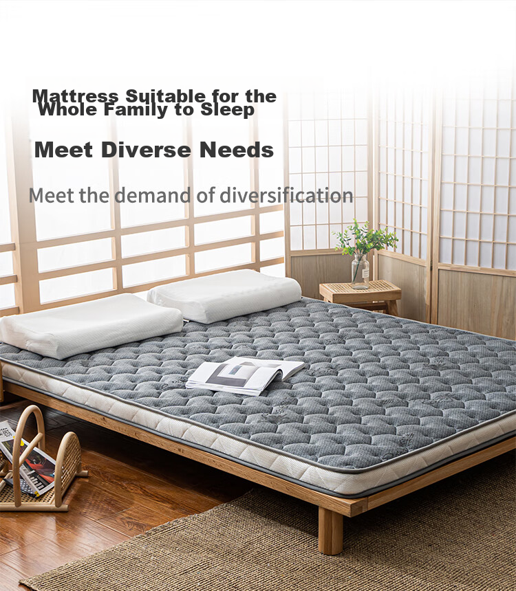 Матрас Dohia Home Textile, кокосовый латексный, для кровати 1.5 х 2 м, серый, 200*150 см