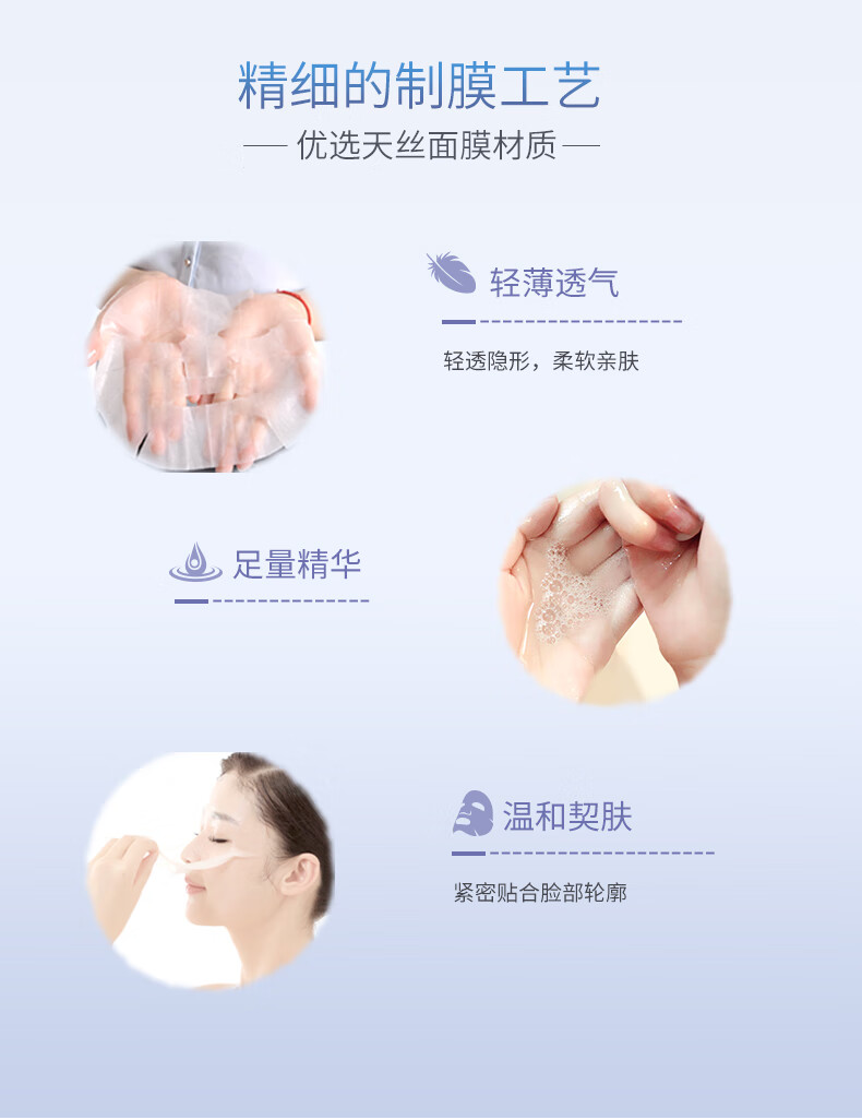 法兰琳卡（FRANIC）亮润美白面膜25ml*10片 补水保湿清洁控油提亮肤色护肤品套装