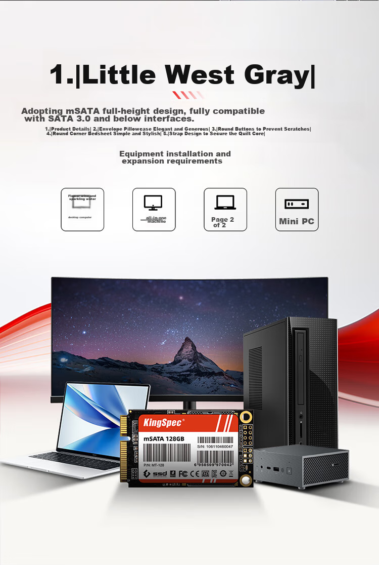 SSD накопитель KingSpec mSATA