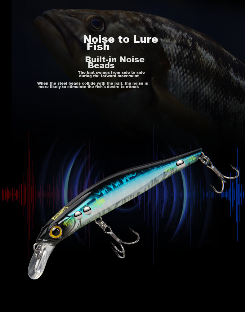 Приманка для рыбалки Guowangliya Lure Sinking Minnow, тонущая, для пресноводного окуня, искусственная приманка, имитирующая бионическую приманку, 14г/12