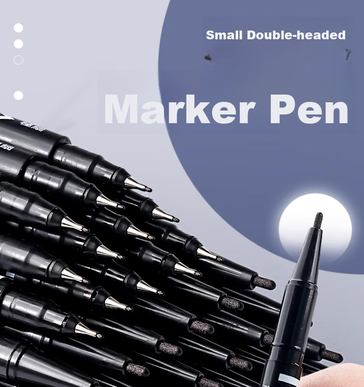Набор маркеров Licao Dual-Tip, водостойкие, быстросохнущие, для рисования, черчения и подписей, 10 шт., черный