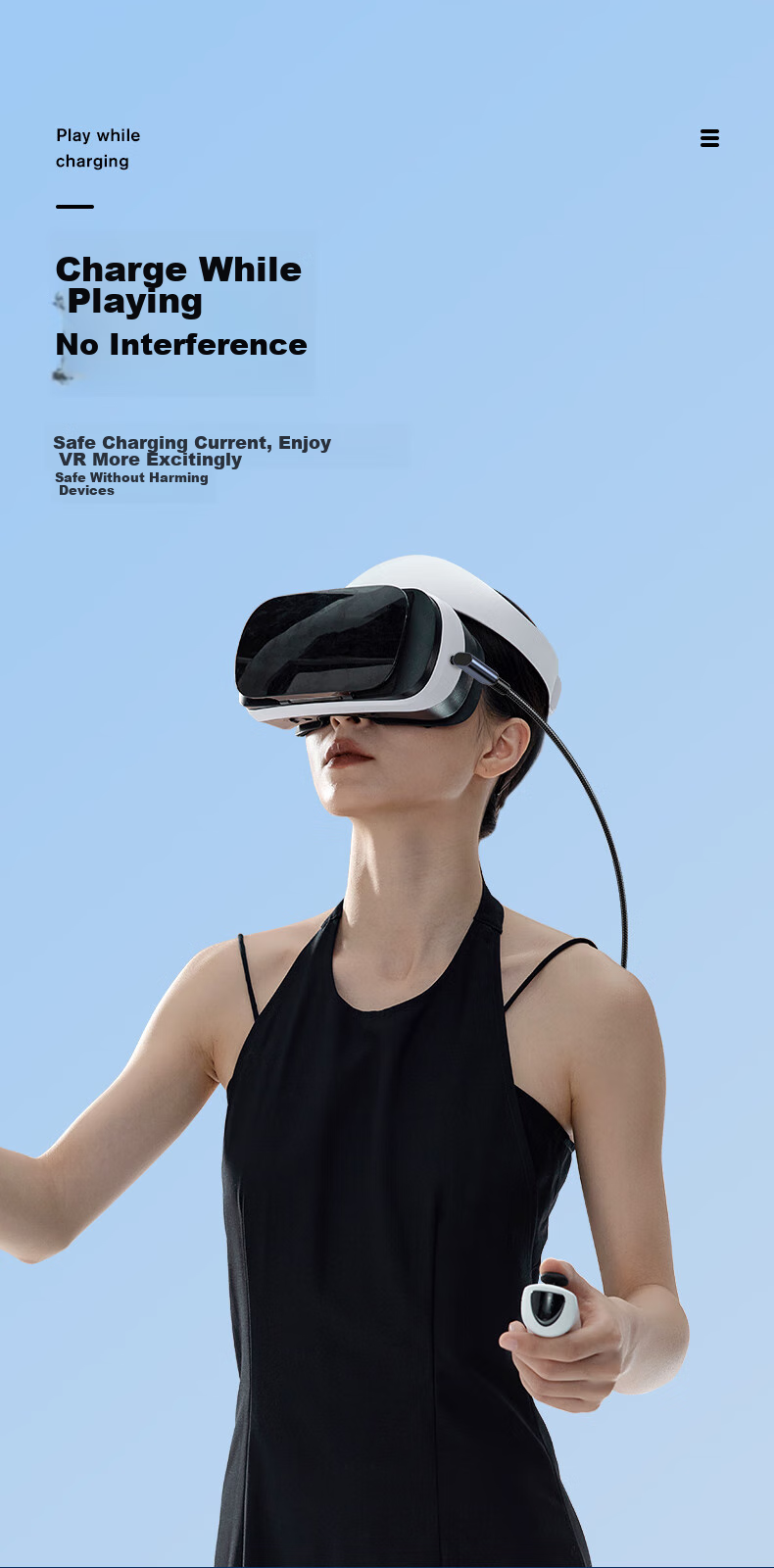 Кабель BIAZE VR Link Streaming USB 3.0 Type-C, 5 метров, для Oculus Quest 2/1