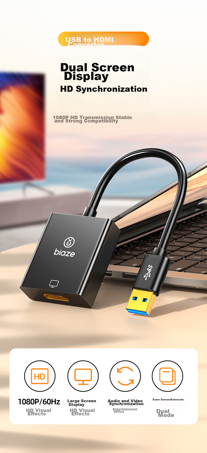 Переходник USB Type-C на HDMI