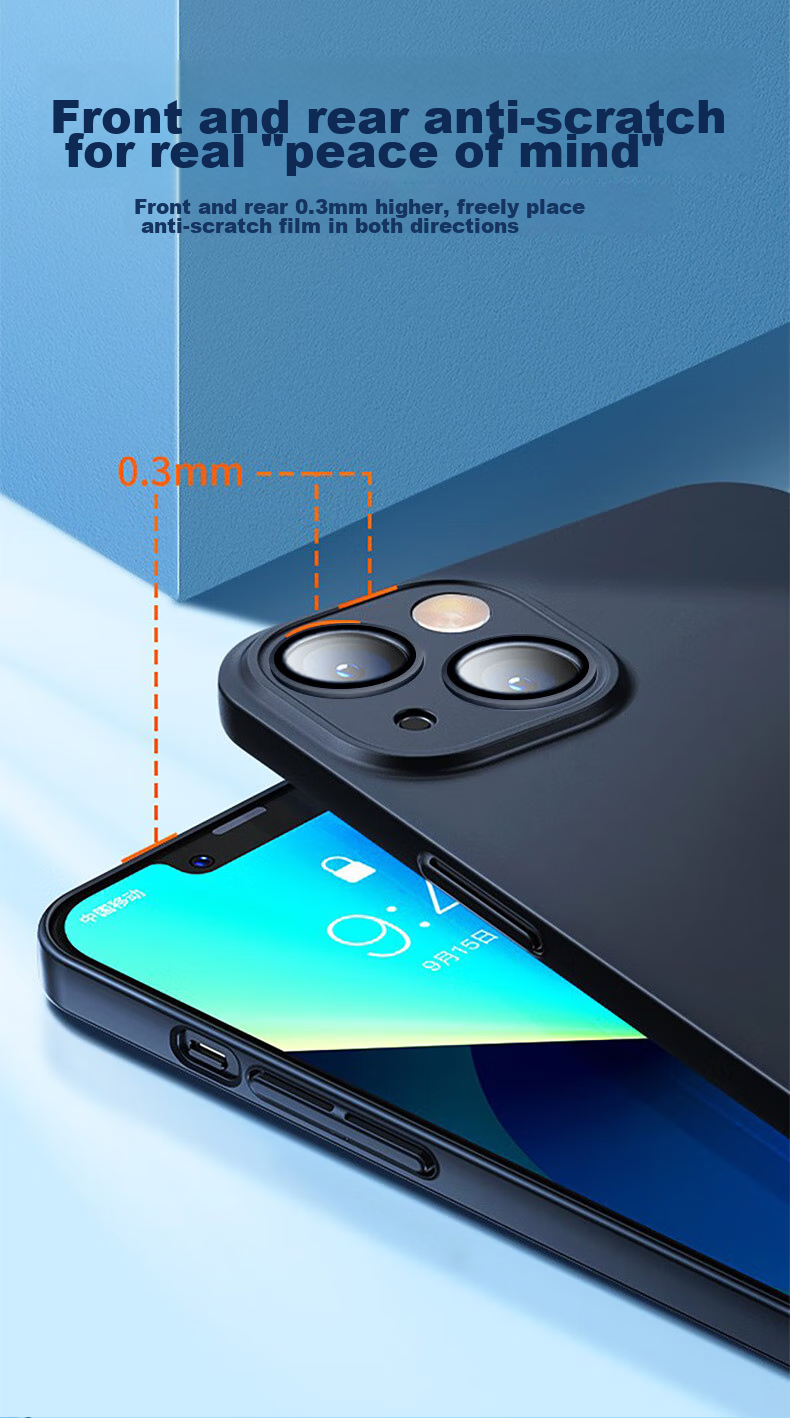 Чехол EDDGA для iPhone 14, с защитой камеры, противоударный, простой стиль, графитовый черный