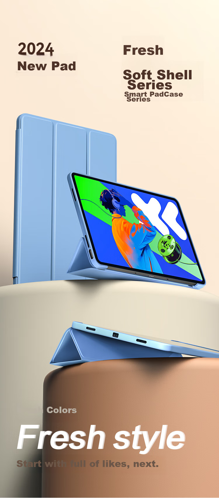 Защитный чехол BIAZE для Lenovo Xiaoxin Pad Pro 2025, 12.7 дюйма, противоударный, с полной защитой, черный