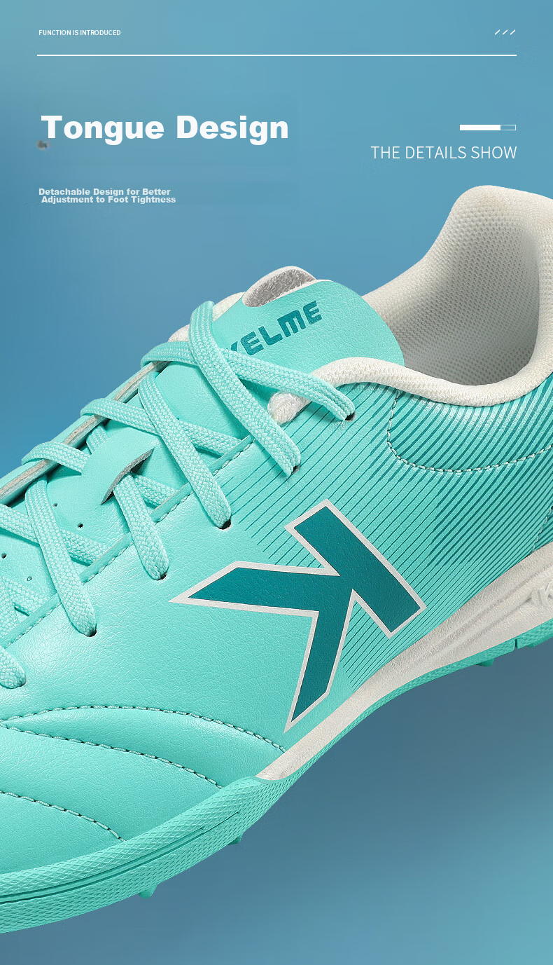 Футбольные бутсы KELME TF для мужчин и подростков, дышащие, нескользящие, профессиональные тренировочные бутсы для футбола, черные, размер 34