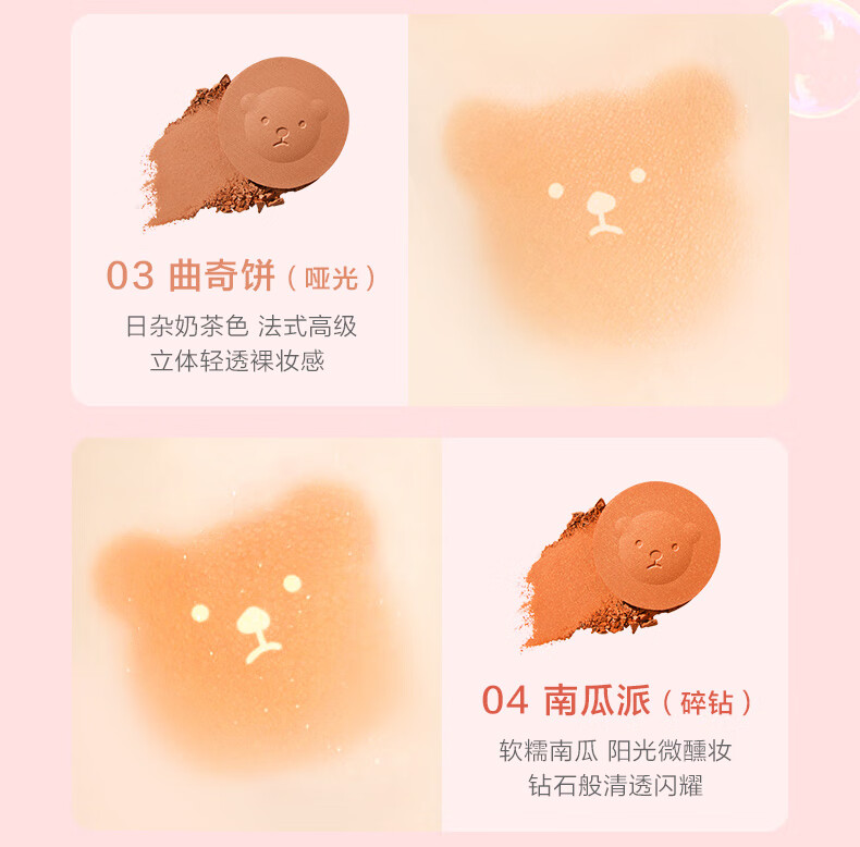 Pink Bear 皮可熊 海绵宝宝系列联名午后时光腮红  09粉桃派（海绵宝宝联名款）