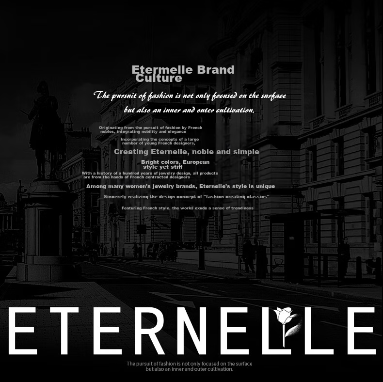 Серьги Eternelle, из чистого серебра 925 пробы, французский стиль, минимализм, легкая роскошь, подарок на Новый год