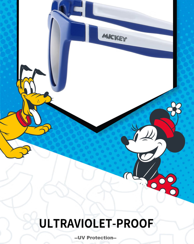 Детские солнцезащитные очки Disney, защита от УФ-лучей, поляризованные, для мальчиков и девочек, синие