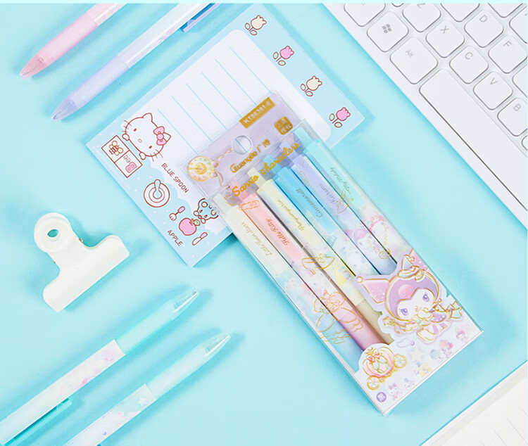 Гелевая ручка GuangBo Sanrio Collaboration, 0.5 мм, черная, 6 шт.