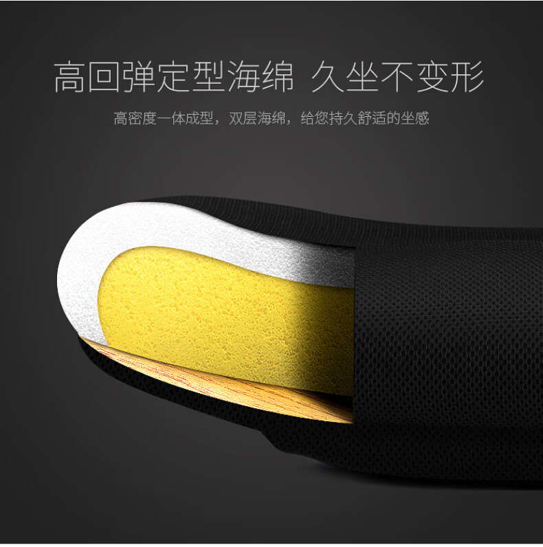 安美诚电脑椅办公椅职员网椅转椅会议椅子家用电脑椅子靠背椅黑色【不带转】