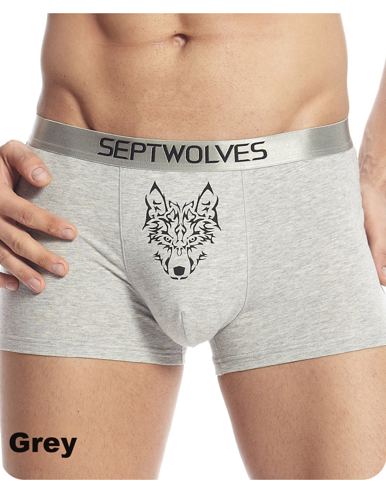 Мужские боксеры-брифы SEPTWOLVES, 3 шт., чистое хлопок, высокая эластичность, впитывающие пот, дышащие, авиационного класса антибактериальные, модные шорты-боксеры