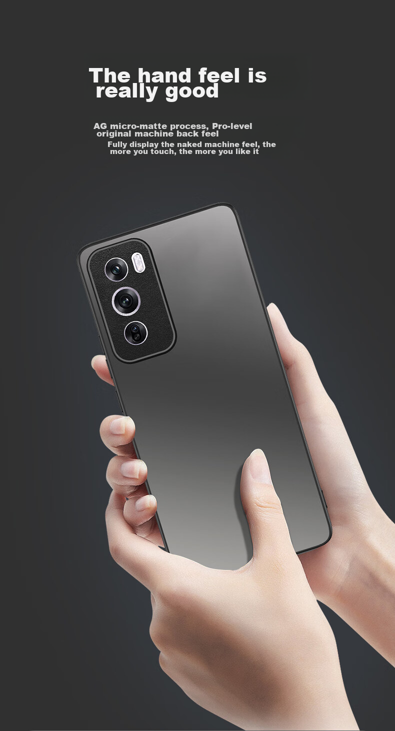 Чехол HotFire для OPPO Reno12, противоударный, противоскользящий, защищающий камеру, графитовый черный