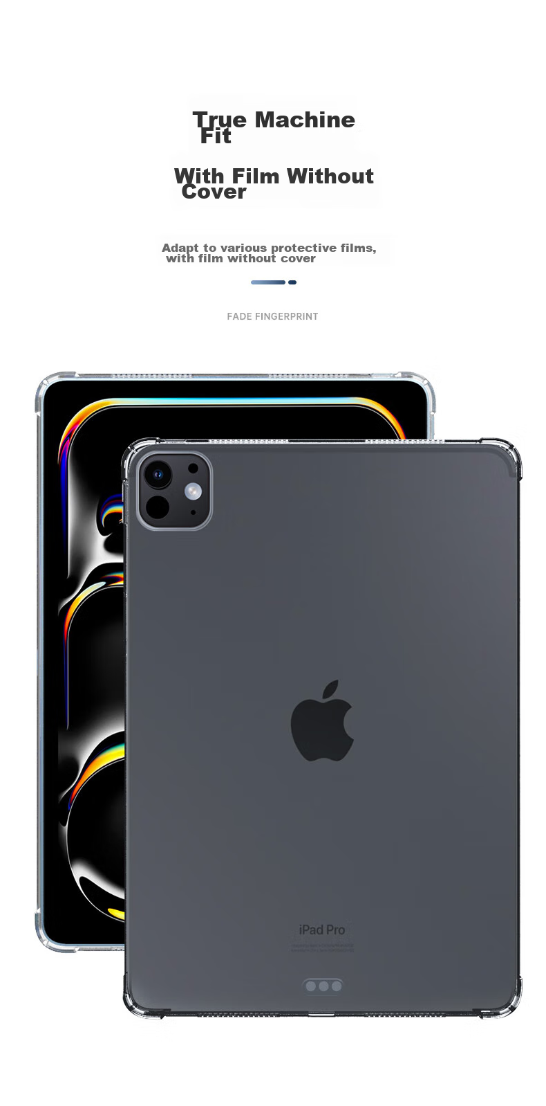 Чехол BIAZE для iPad Pro 13 дюймов (2024/2025) M5/M4, прозрачный, противоударный с четырёх-угловой подушкой безопасности, TPU, PB517