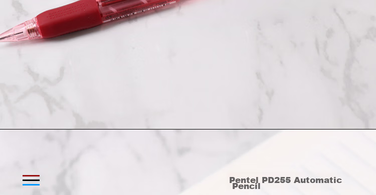 Механический карандаш Pentel PD255, 0.5 мм, черный, для студентов, с ластиком