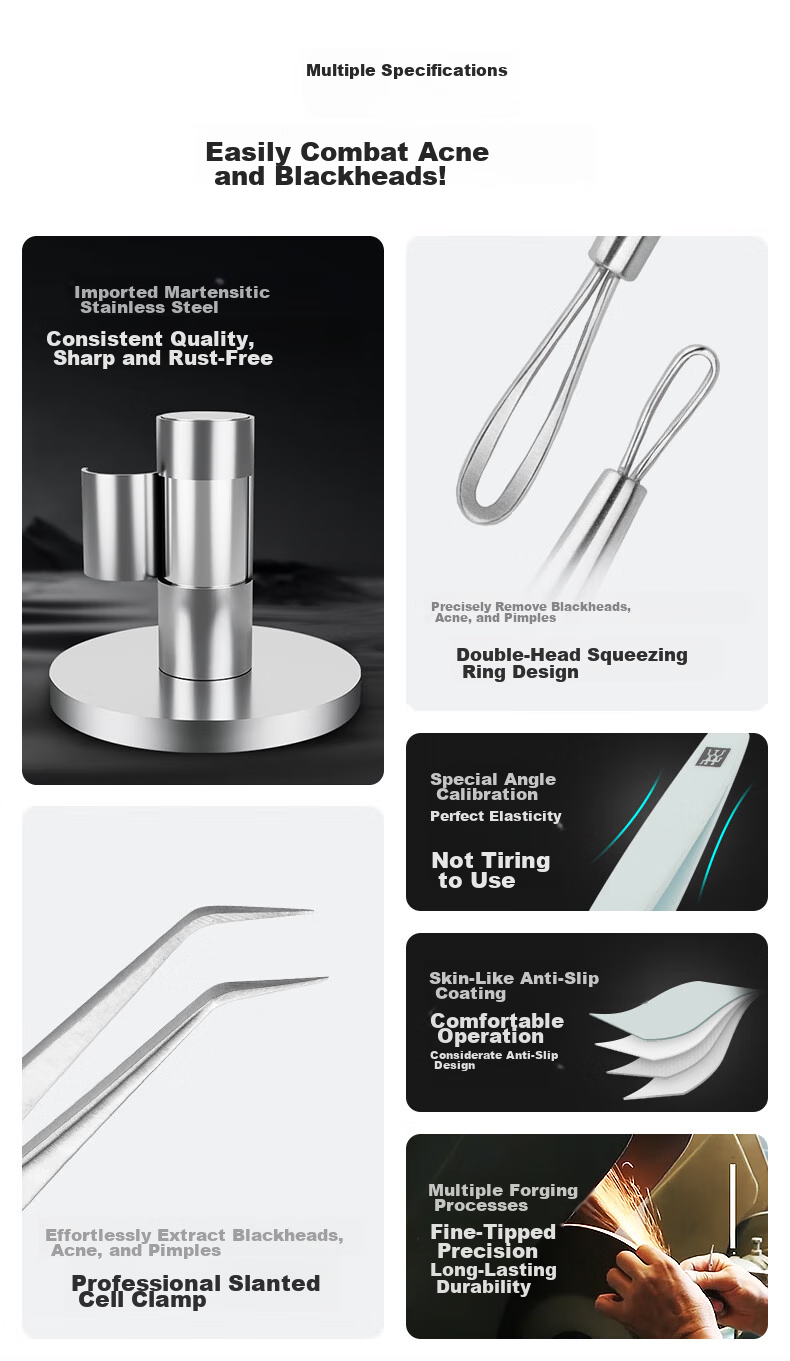 ZWILLING Набор для удаления черных точек, импортный набор для красоты, игла от акне, средство для удаления прыщей, пинцет, инструменты для красоты, немецкое качество