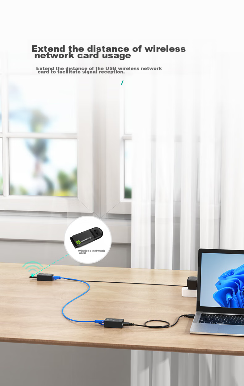 Удлинитель USB 2.0 MT-viki MT-250FT, 50 метров, через Ethernet кабель RJ45, без драйверов