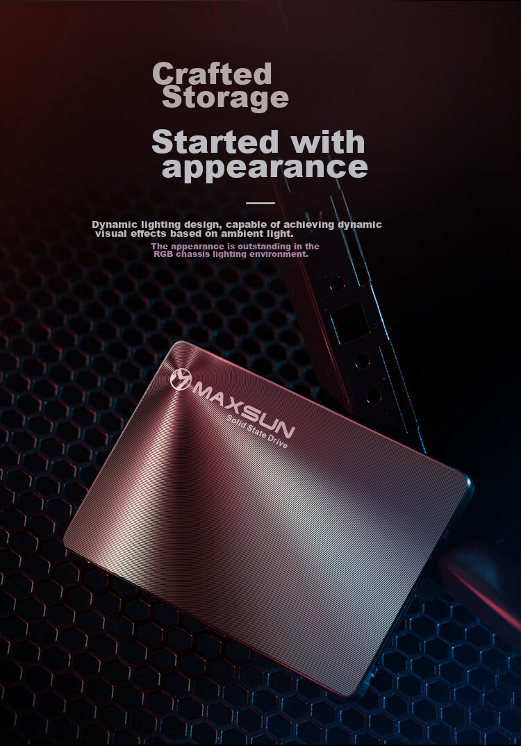 SSD накопитель MAXSUN 256GB SATA 3.0, 550 МБ/с, серия Terminator