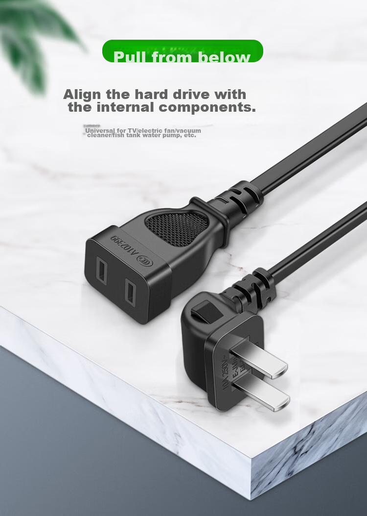 Кабель CABLE CREATION DZ134, 1 м, черный, угловой штекер, двухжильный, 10А, медь, для электромобилей, вентиляторов, адаптеров