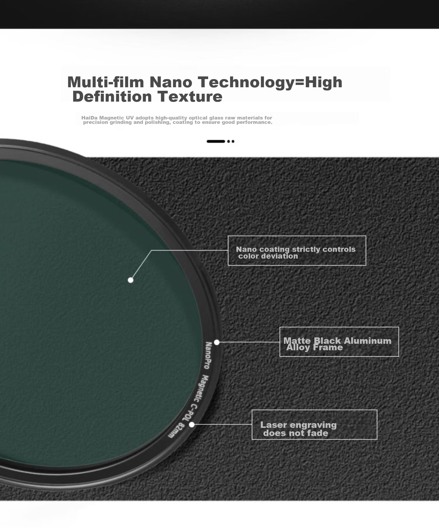 Поляризационный фильтр Haida NanoPro Magnetic CPL 67 мм, устраняет отражения, подходит для зеркальных и беззеркальных камер Canon, Nikon, Sony, Fuji и других.