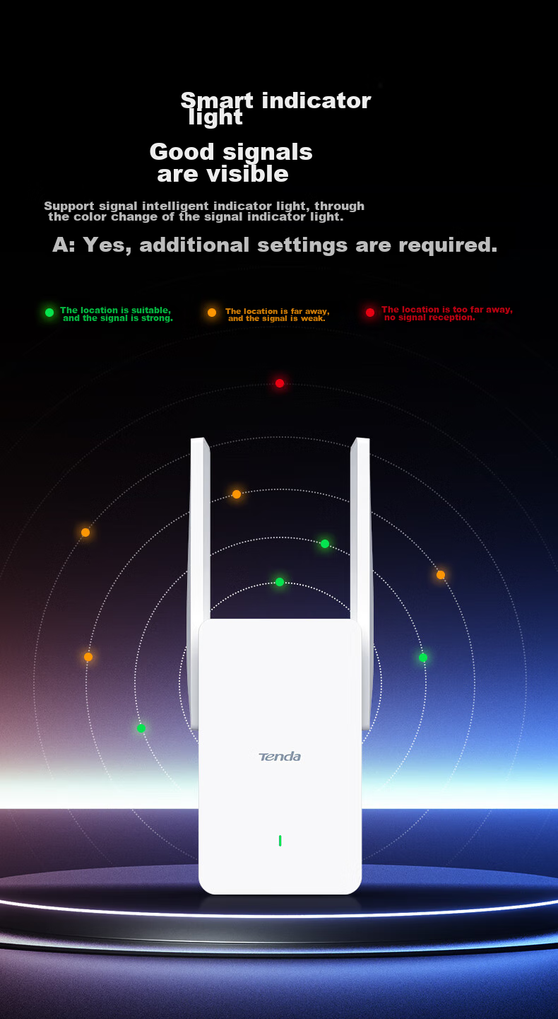 Усилитель Wi-Fi сигнала Tenda A23, WiFi 6, 1500 Мбит/с, двухдиапазонный, гигабитный порт