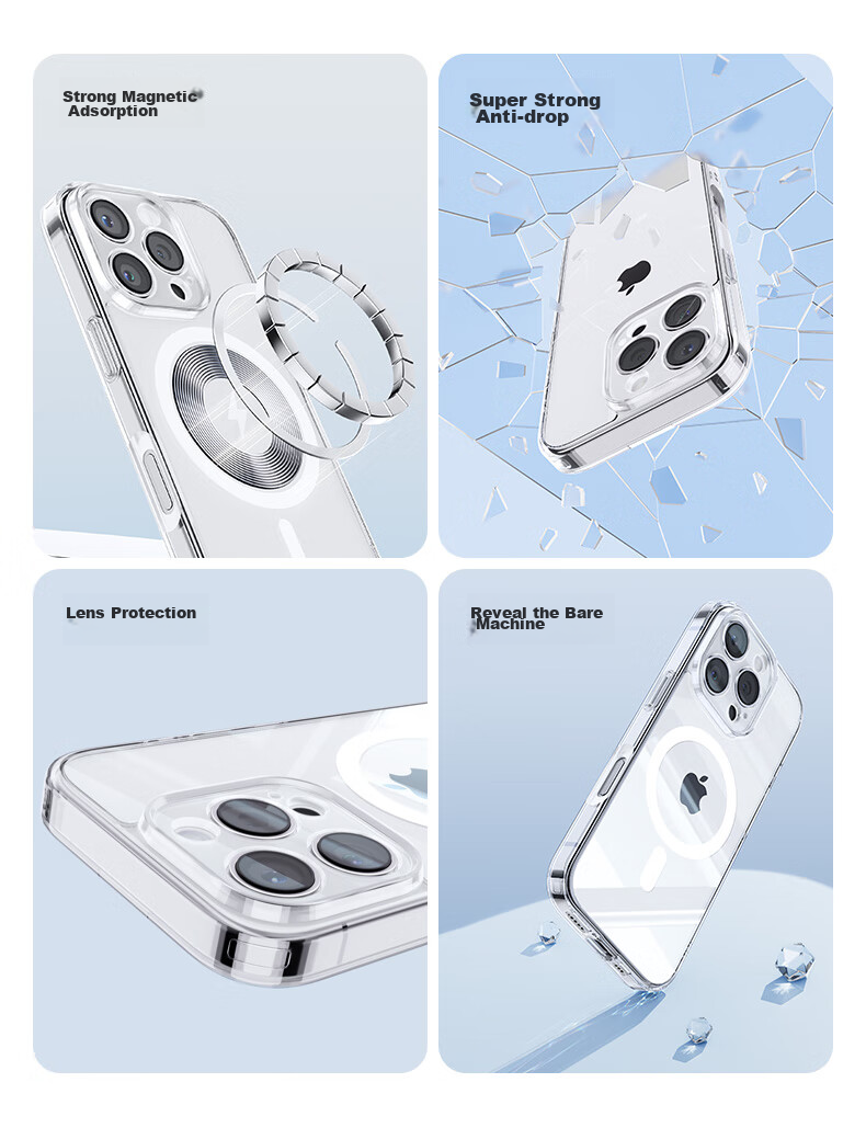 Прозрачный чехол PISEN с MagSafe
