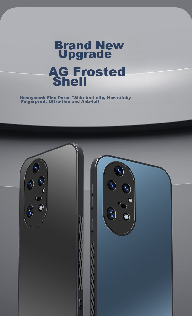 Чехол HotFire AG Frosted для Huawei P50 Pro, противоударный, анти-отпечатки, графитовый черный
