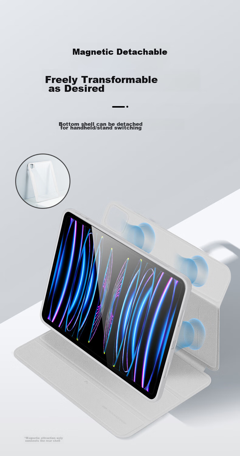 Чехол ESR для iPad Pro 11" (2022/2021) с защитой от пятен, съемный, белый
