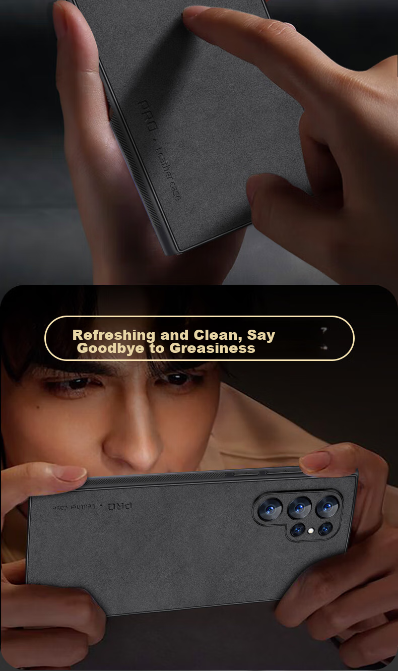 Чехол для Samsung S24 Ultra Shangsu, кожаный, противоударный, защита камеры, серый