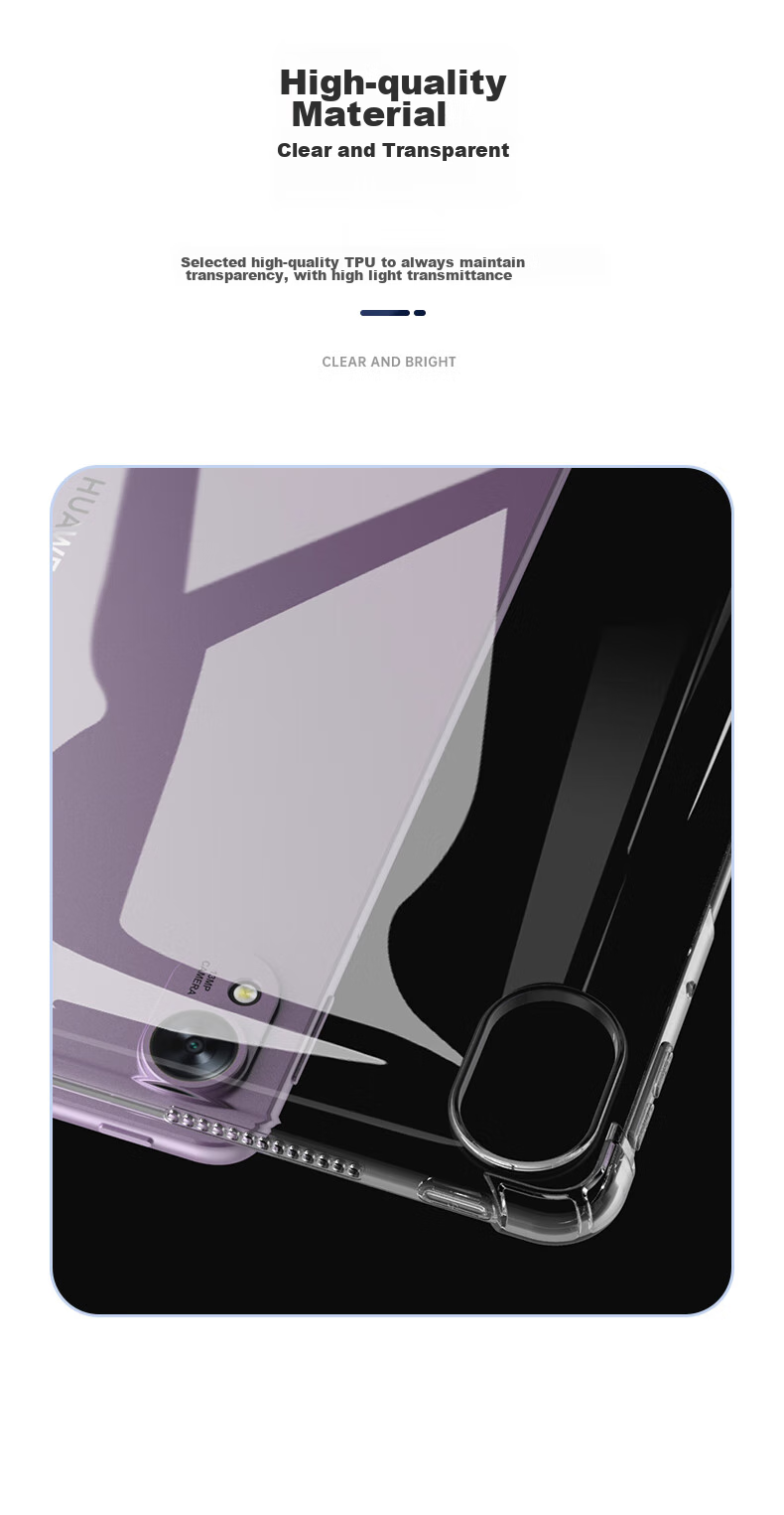 Чехол BIAZE для Huawei MatePad 11.5s, тонкий, прозрачный, противоударный, для моделей 2025/2024, TPU